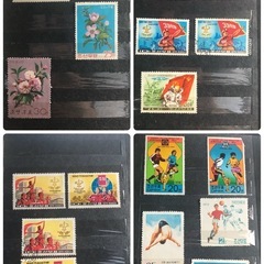北朝鮮 中国　古い切手の画像