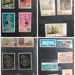北朝鮮 中国　古い切手の画像