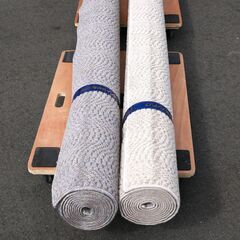 ≪zyt2501ジ限≫ 未使用/長期保管品 東洋紡 カーペット NEWドリーム アイボリー 江戸間6帖用 規格寸法261x352cm 中古家具/宮城県仙台市 71010-06の画像