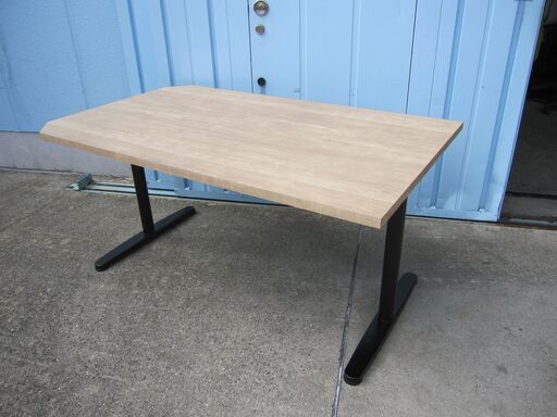 会議テーブル　チーク　1500ｘ900ｘ720　Ｔ字脚
