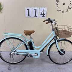114整備済新基準Bridgestone 電動アシスト 自転車26インチ中古車の画像