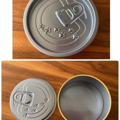 かわいい空き缶2個　小物入れに…の画像