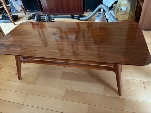 ローテーブル　ウォールナット突き板