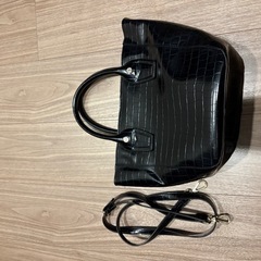 【値引交渉受付中】ハンドバッグ　ショルダーバック　2WAY クロコダイル　ブラック　OPAQUE.CLIP　　の画像