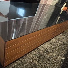 ニトリ　センターテーブル　ローテーブル　ガラス天板
の画像