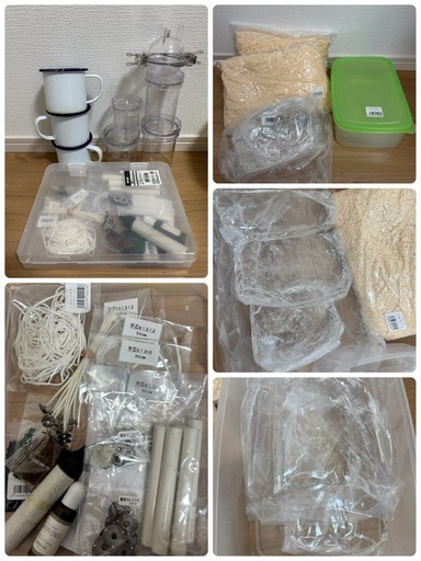 大量・本格】キャンドル作りセット　ソイワックス　ジェルワックス　キャンドル芯　モールド