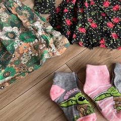 子供服中古　90〜100サイズ前後　女の子　靴下新品15〜18cmの画像