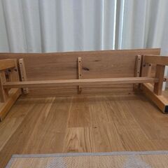 ベンチ　無垢材の画像