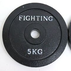 ≪ZC438ジ≫ FIGHTING ROAD/ファイティングロード プレート ブラックタイプ 5㎏×2枚 筋肉/筋トレ/トレーニング ダイエット 美容 健康 趣味の画像
