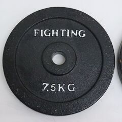 ≪ZC439ジ≫ FIGHTING ROAD/ファイティングロード プレート ブラックタイプ 7.5㎏×2枚 筋肉/筋トレ/トレーニング ダイエット 美容 健康 趣味の画像