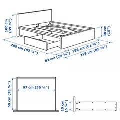 【10/30まで】IKEA ダブルベッド　マルムの画像