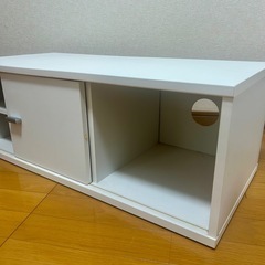 ホワイト テレビ台 収納付き ローボード ニトリの画像