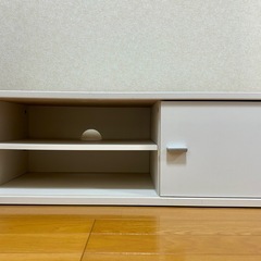 ホワイト テレビ台 収納付き ローボード ニトリの画像