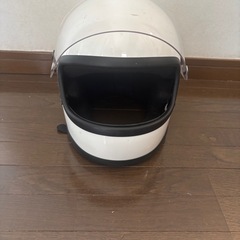 1.　バイク用　族ヘル白　美品　フリーサイズの画像