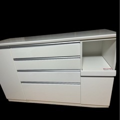 ニトリ食器棚150cm ホワイト新品未使用　の画像