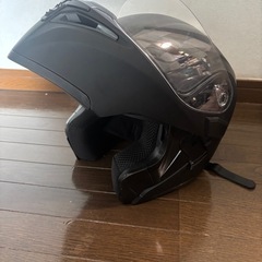 3. バイク用　システムヘルメット　マットブラック　Mサイズの画像