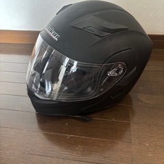 3. バイク用　システムヘルメット　マットブラック　Mサイズの画像