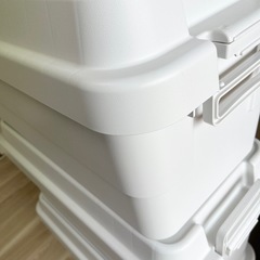 【東京練馬】無印良品　頑丈ボックス 特大 ホワイトグレー 2個セット トランクカーゴの画像