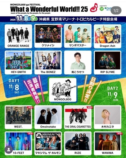 What a Wonderful  World 2025/2日目チケット