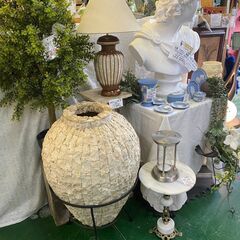 【愛品倶楽部柏店】現代アート 　石のお洒落な 壺 　高さ63cm 　ヨーロピアン　 アジアンの画像
