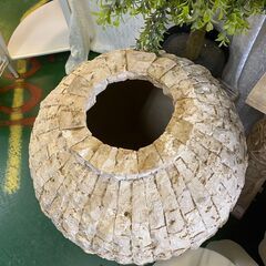 【愛品倶楽部柏店】現代アート 　石のお洒落な 壺 　高さ63cm 　ヨーロピアン　 アジアンの画像