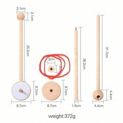 ベビーベッド用モービルスタンド 取り外し可能な木製ホルダー 360度回転対応の画像