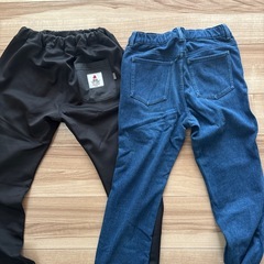 キッコリー150と無印良品160のパンツの画像