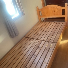 シングルベッド　マットレス付きの画像