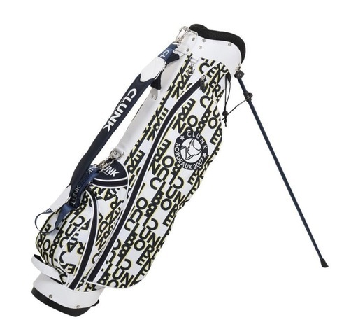 【新品】クランク（CLUNK） ゴルフ キャディバッグ スタンド式 7型 4分割 軽量 撥水 CL5MNC10 WHT （ホワイト/ＦＦ/Men's）