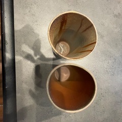 備前焼 カップ コップ グラス 2点の画像