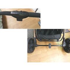ペットカート 2WAY ペット用バギー 小型犬 老犬介護用 千鳥格子柄 分離型 対面式 4輪 西岡店の画像