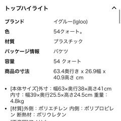 【新品】　クーラーボックス　イグルー　51Lの画像