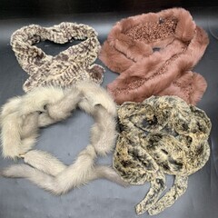 N336 未使用保管品　毛皮4点おまとめ　 ムーンバット他 リア...