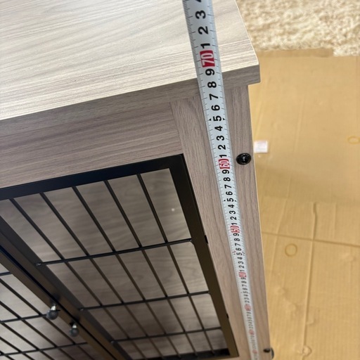 未使用品　Lサンズ ２箇所ドア　Alebert 犬 ケージ ペットケージ 木製家具調 犬ケージ 犬サークル 大中型犬用　約98x65x