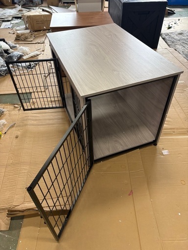 未使用品　Lサンズ ２箇所ドア　Alebert 犬 ケージ ペットケージ 木製家具調 犬ケージ 犬サークル 大中型犬用　約98x65x69cm高さ サークル 室内 犬 ゲージ ウッディサークル インテリア調犬ケージ  頑丈 オシャレ