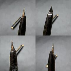 K306　ペン先18k　PLATINUM プラチナ　PLATINUM 万年筆 18K 革巻 シープ 革張り　中古/筆記未確認の画像