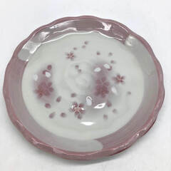 ss7736　宇野千代 盛皿セット 盛皿1枚 小皿5枚 取分箸付 花ごろも パステルカラー 銘々皿揃え 取り皿 和食器 皿 プレート お皿セット 未使用品の画像