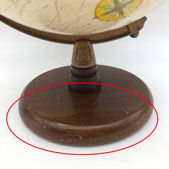 ss7738　リブルーグル 地球儀 クインシー型 球径23cm 起伏あり ホワイト×ブラウン Replogle 卓上 インテリア ウォールナット オシャレ 地球儀 中古の画像