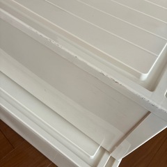 受渡予定者決定　衣装ケース ホワイト 2個セット　74cm×39cm×29cmの画像