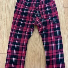 ズボン⑨  キッズ服　チェック柄　美品　90サイズの画像