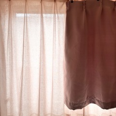 2級　遮光カーテン　ラベンダー　ピンク　長さ112 100の画像