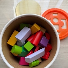 木製積み木50ぴーふピースの画像