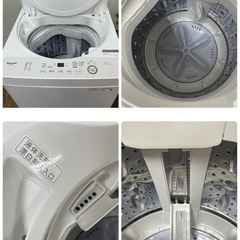 R738 ☀️ ジモティー限定特別価格！ 2024年製の高年式！ SHARP 洗濯機 （洗濯5.5㎏) ES-GE5J ⭐ 動作確認済 ⭐ クリーニング済の画像