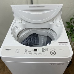 R738 ☀️ ジモティー限定特別価格！ 2024年製の高年式！ SHARP 洗濯機 （洗濯5.5㎏) ES-GE5J ⭐ 動作確認済 ⭐ クリーニング済の画像
