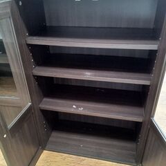 ★リユースのサカイ水戸店★  食器棚 ダークブラウン H90.5×D31×W60 クリーニング済み MT5803の画像