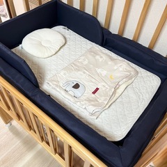 【東京練馬】ベビーベッドセット KATOJI FARSKA カトージ ファルスカ コンパクトベッドの画像