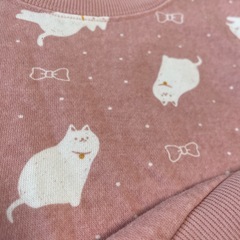 【美品】（95）冬服トレーナー（猫柄）の画像