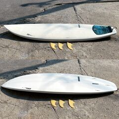 【❗️✨訳あり品✨❗️】🏄‍♂️現状品　Three Weather Performer サーフボード 6’6” ホワイト フィン付き✨ジャンク扱いの画像