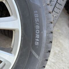 【ほぼ新品】ブリヂストン ブリザックVRX3 185/60R15 ホンダフィット用AW付き 2024年製 スタッドレスタイヤ4本セットの画像