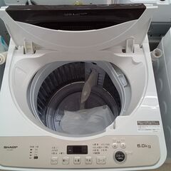 リユースのサカイ栃木店★ジモティ割あり★ SHARP 洗濯機 ES-GE6F-T 6.0kg 22年製 動作確認／クリーニング済み TC11114の画像